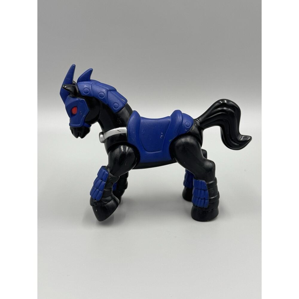 2011 Fisher Price Imaginext Action Knight's‎ Horse Black Blue Figure